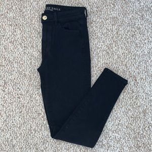 American Eagle Hi-Rise Jegging, Black, Size 4 Regular